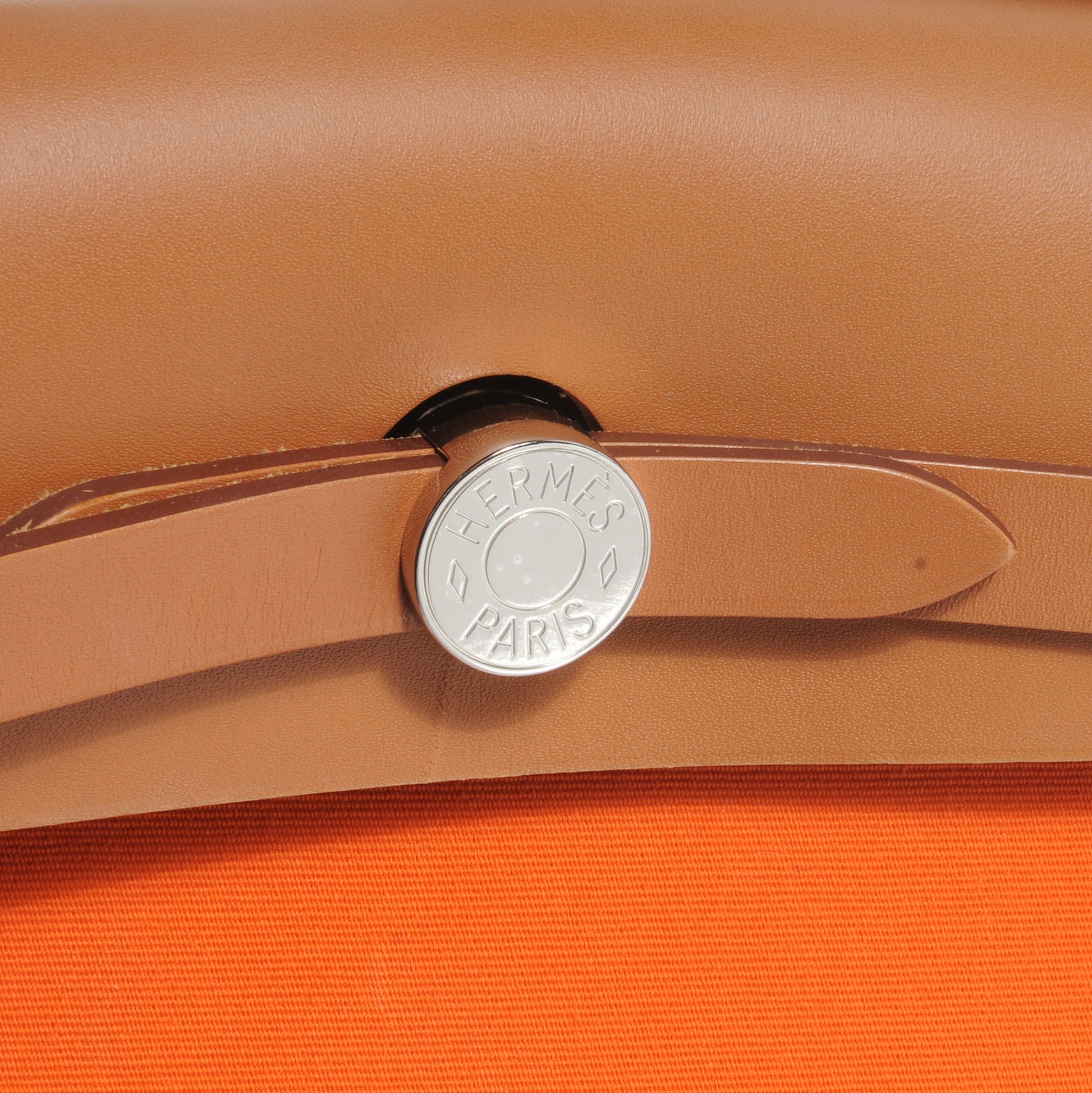 Hermes Toile Herbag Zip PM 31 Natural Orange 8 of 11
