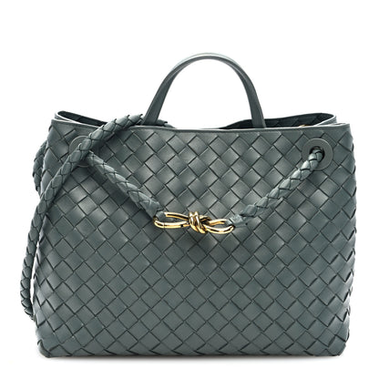 Bottega Veneta Nappa Intrecciato Medium Andiamo Shoulder Bag Slate 1 of 9