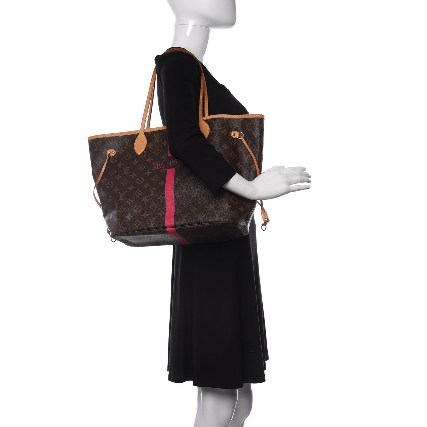 Monogram My LV Heritage Neverfull MM Fuchsia White