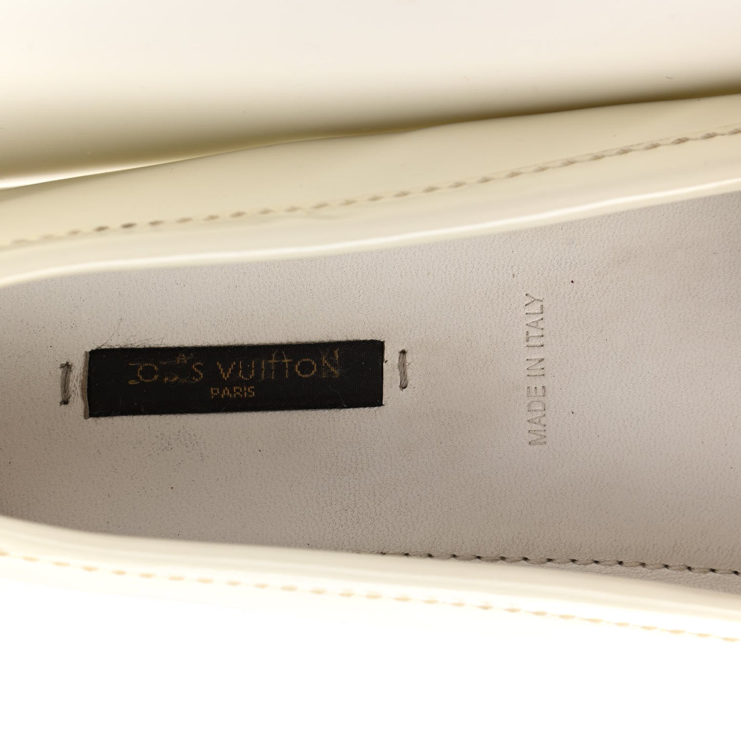 Patent Calfskin Oxford Loafers 39.5 White