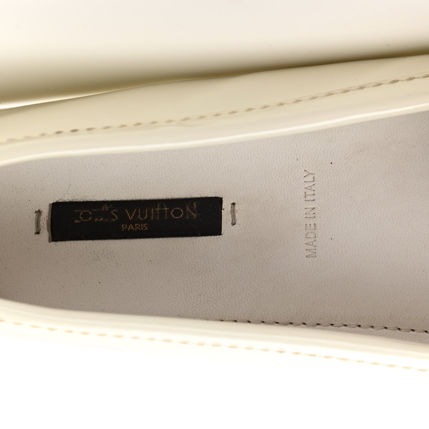 Louis Vuitton Patent Calfskin Oxford Loafers 39.5 White 7 of 8