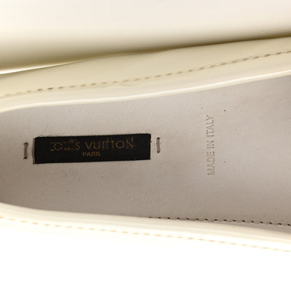 Louis Vuitton Patent Calfskin Oxford Loafers 39.5 White 7 of 8