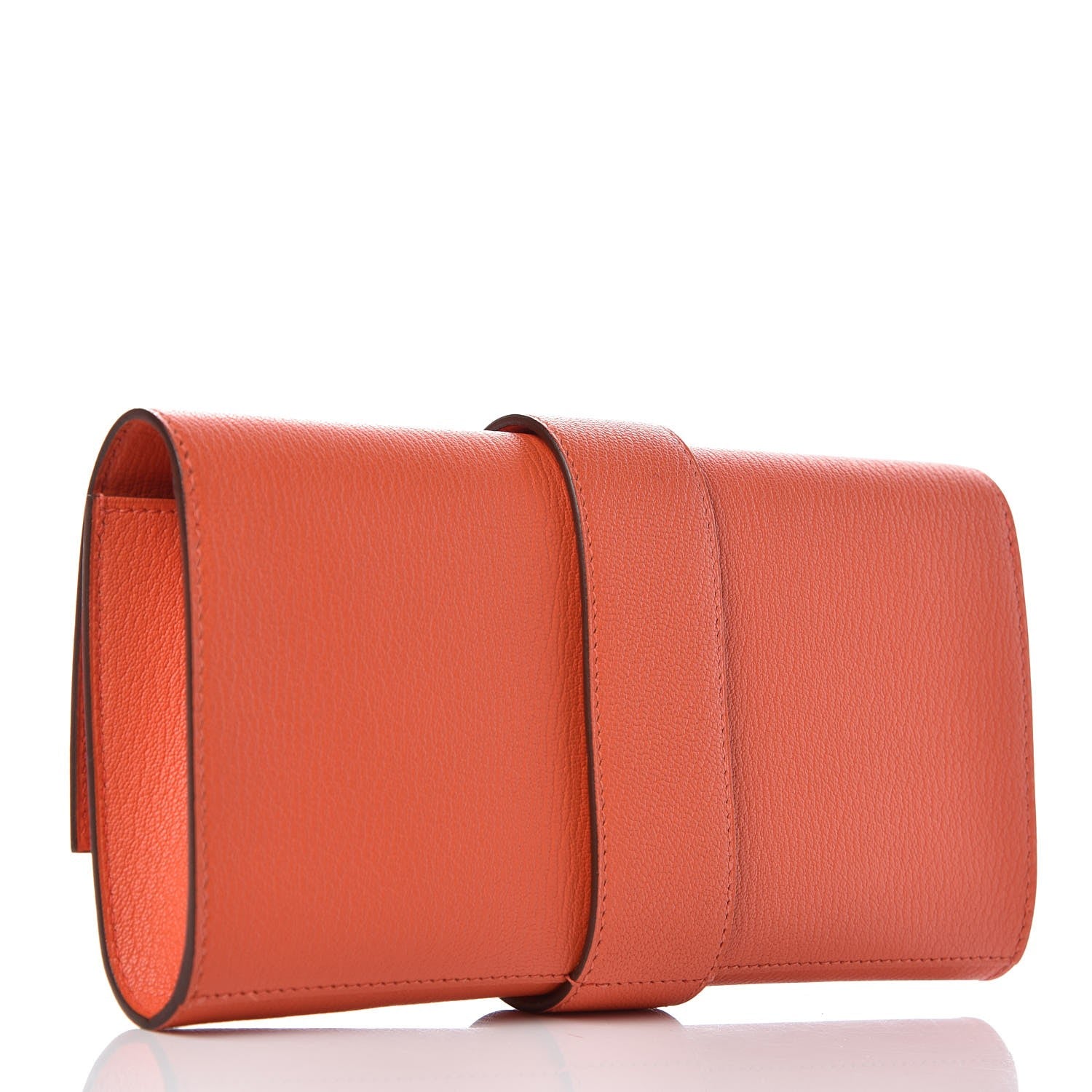 Hermes Chevre Mysore Medor 23 Clutch Orange Poppy 3 of 7