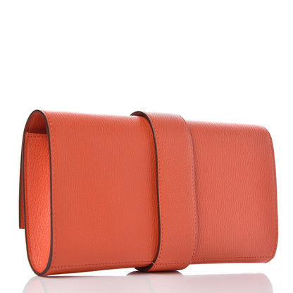 Hermes Chevre Mysore Medor 23 Clutch Orange Poppy 3 of 7