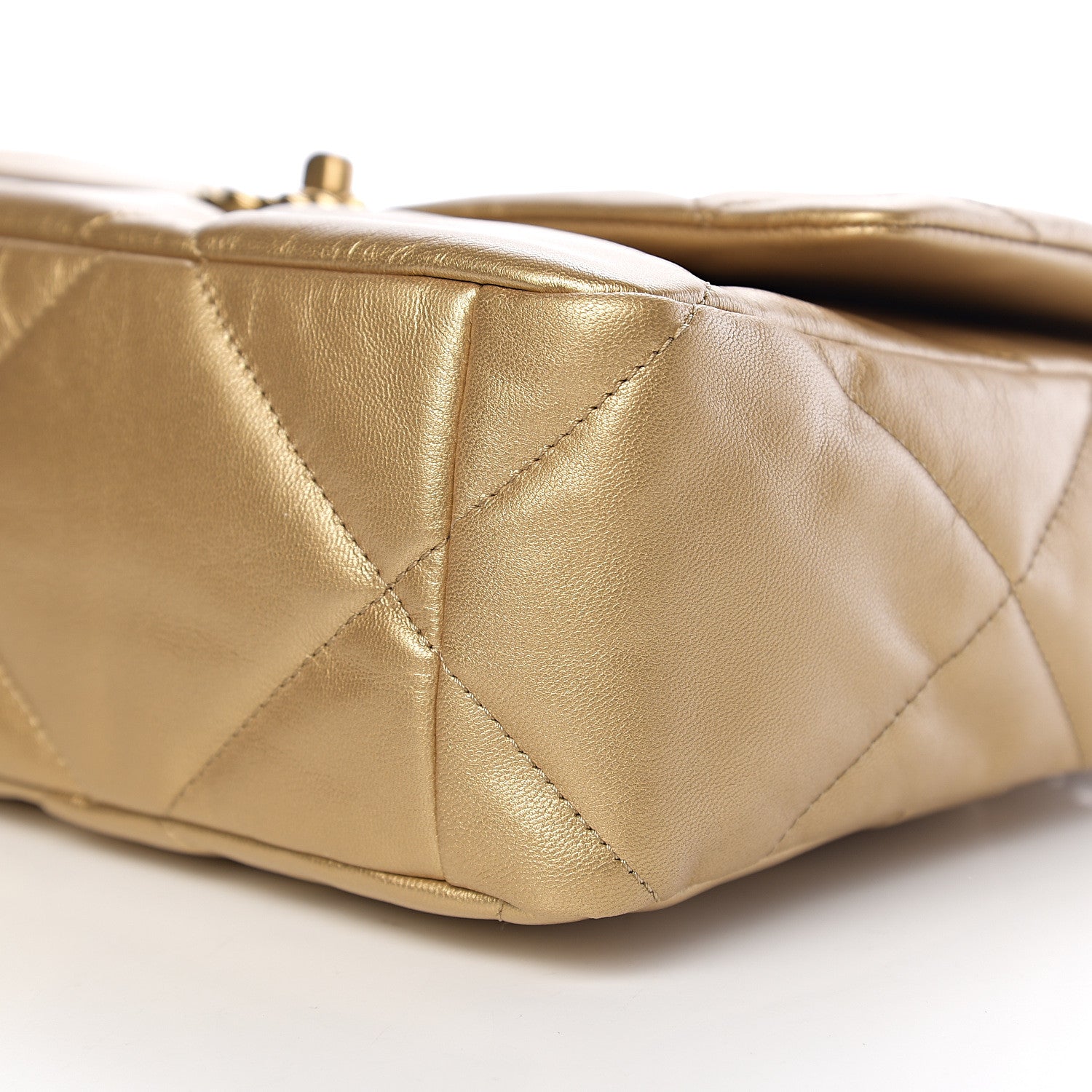 Chanel Goatskin Quilted Large 19 Flap Gold 7 of 9