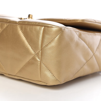 Chanel Goatskin Quilted Large 19 Flap Gold 7 of 9