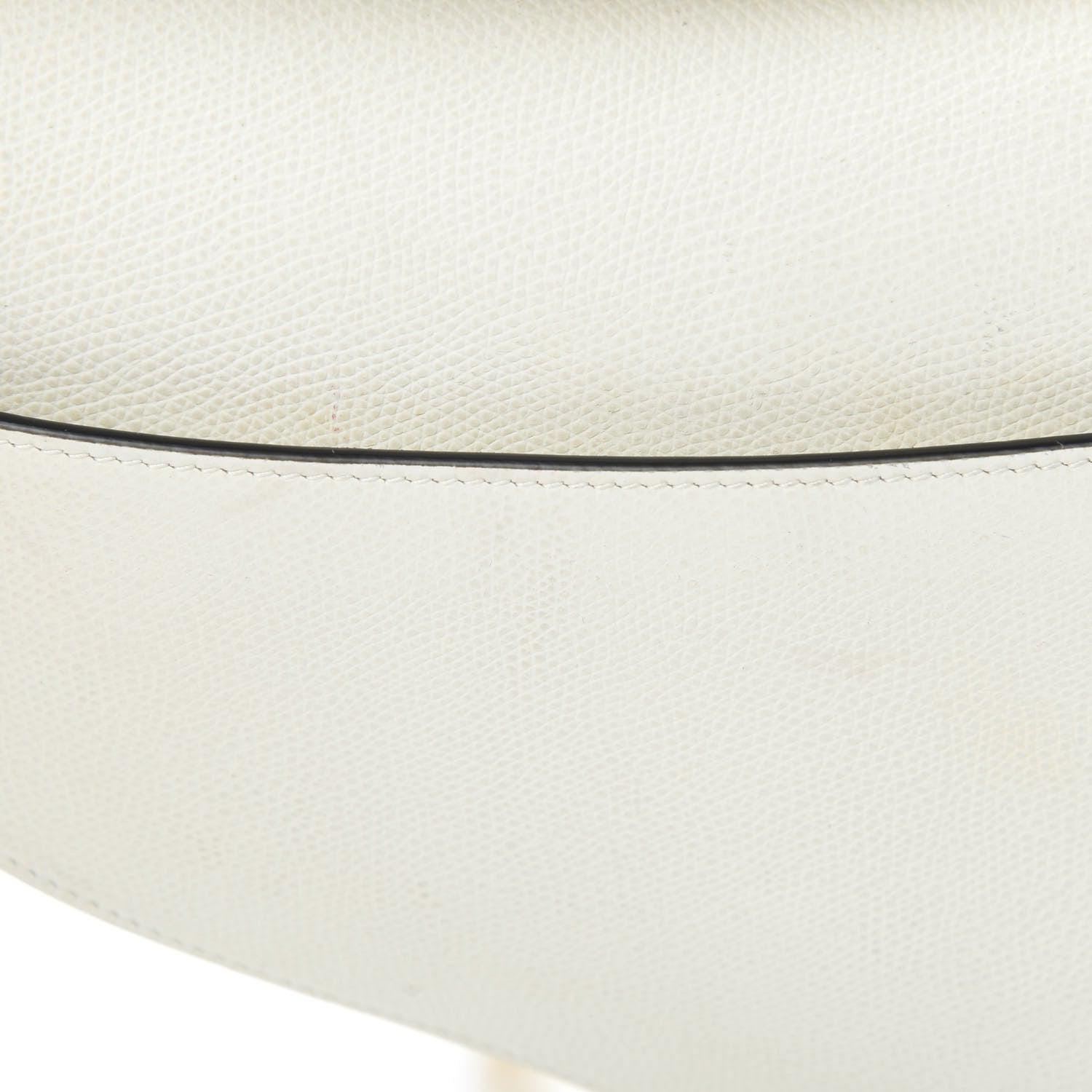 Christian Dior Grained Calfskin Saddle Bag White 15 of 15