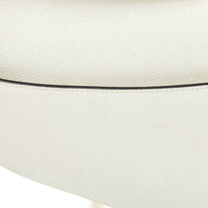 Christian Dior Grained Calfskin Saddle Bag White 15 of 15