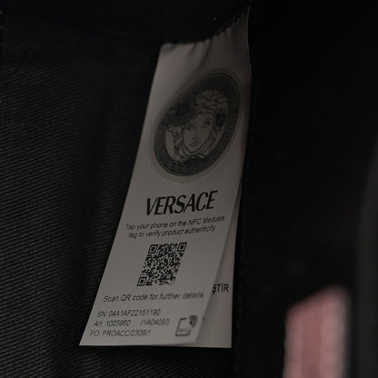 Versace Grainy Calfskin Virtus Top Handle Tote Pink 7 of 12