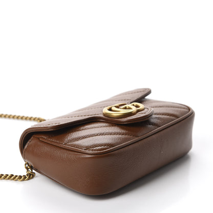 Gucci Azalea Calfskin Matelasse Diagonal Super Mini GG Marmont Shoulder Bag Cuir 4 of 11