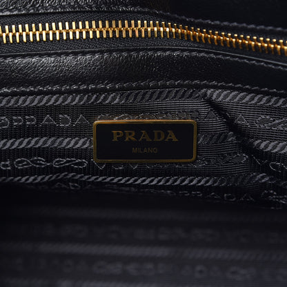 Prada Glace Calf Twin Pocket Tote Black 7 of 8