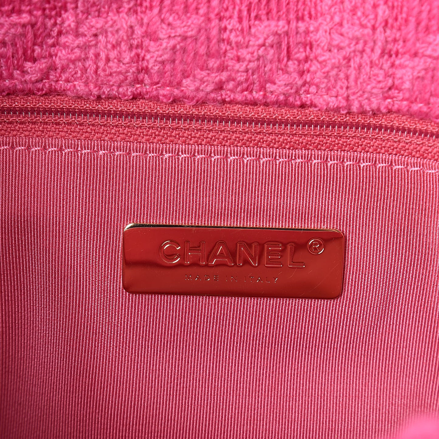 Tweed Quilted Medium Chanel 19 Flap Pink