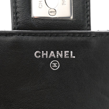 Chanel Lambskin Quilted Chain Around Flap Crossbody Black 6 of 12