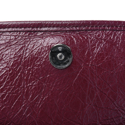 Saint Laurent Crinkled Calfskin Matelasse Monogram Medium Niki Chain Satchel Burgundy 9 of 17