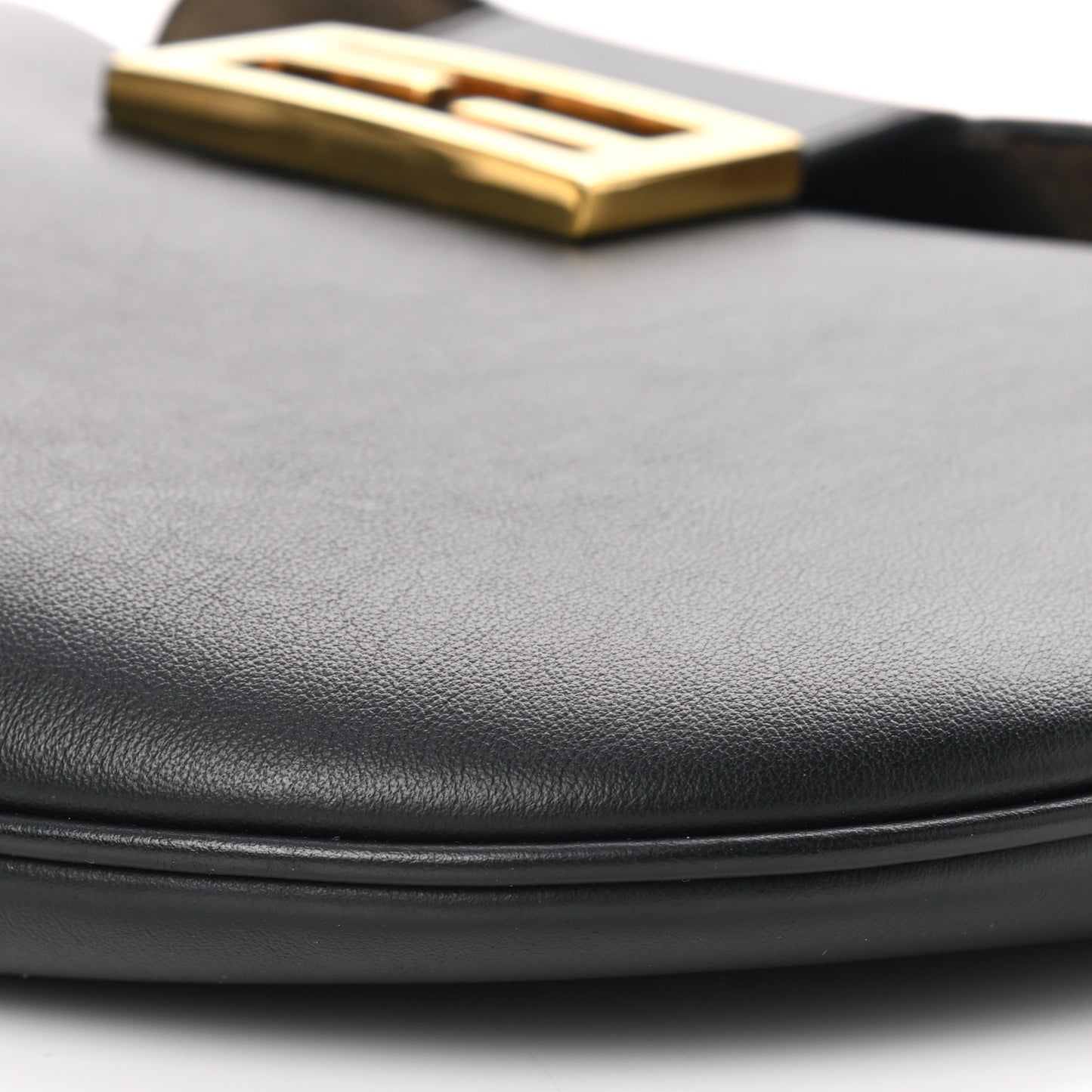 Vitello Grace Suede Small Croissant Hobo Black