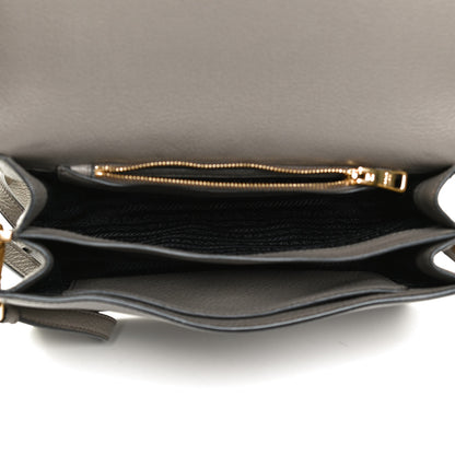 Prada Vitello Daino Flap Crossbody Argilla 4 of 15