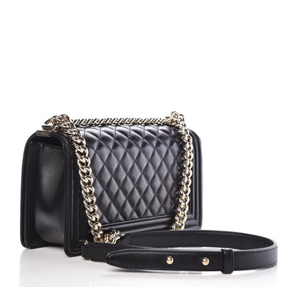 Chanel Lambskin Quilted Medium Boy Flap Black 3 of 8