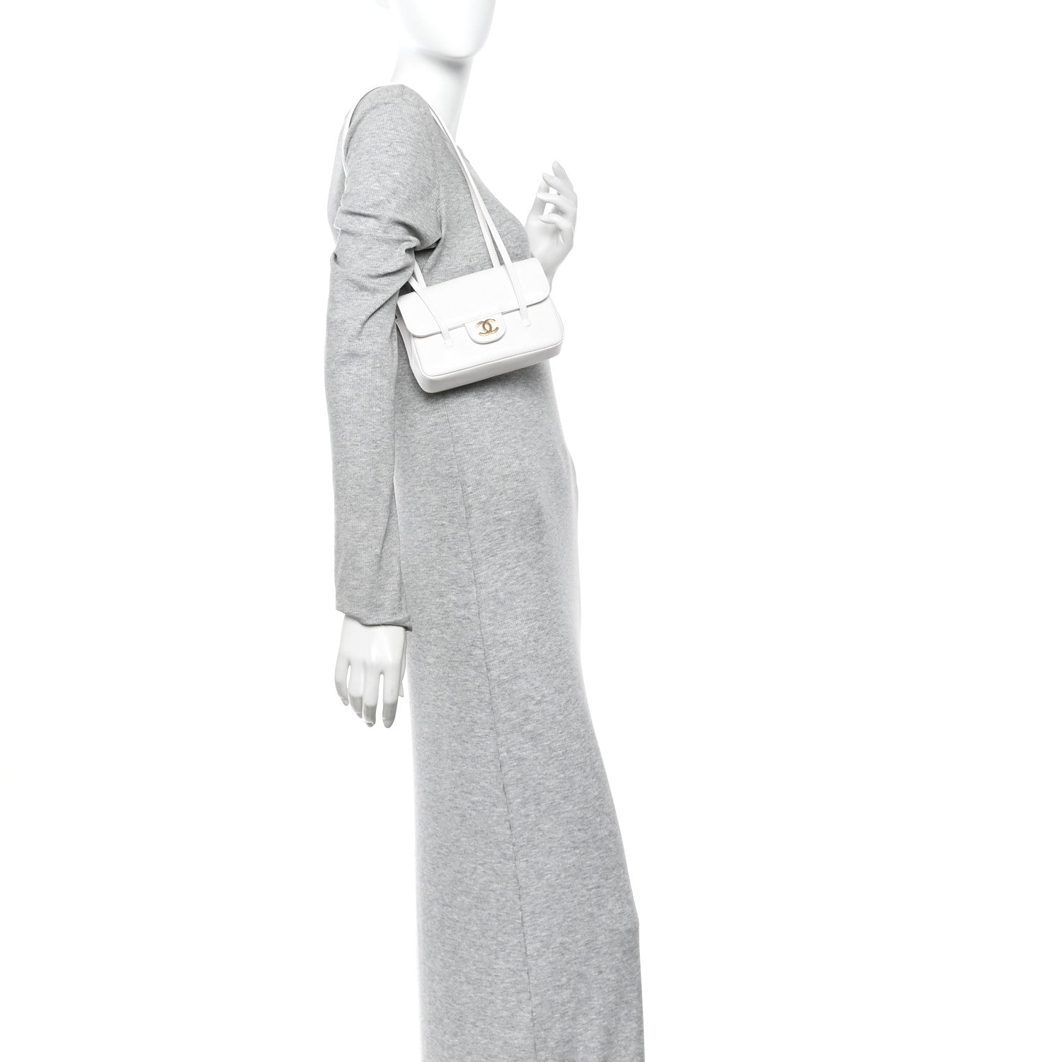 Chanel Shiny Caviar Mini Preppy Coco Shoulder Bag White 2 of 11