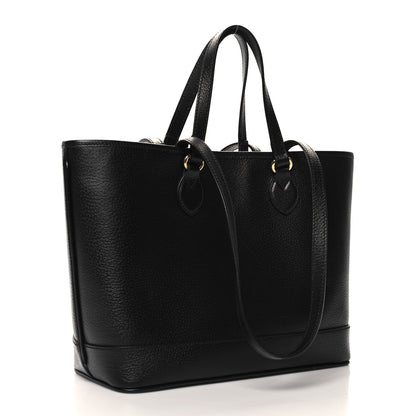 Gucci Textured Dollar Calfskin Small Ophidia Shoulder Tote Bag Black 3 of 10