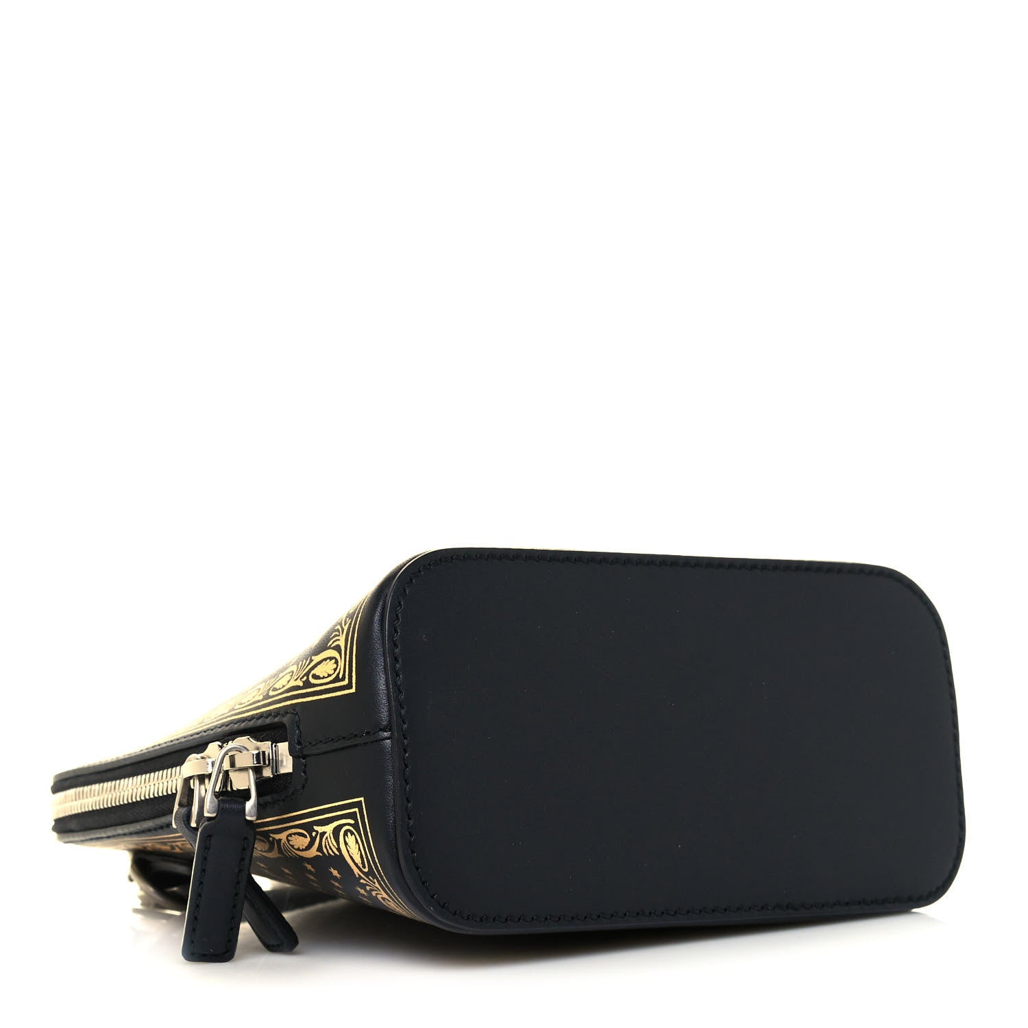 Gucci X SEGA Calfskin GUCCY Stars Mini Dome Shoulder Bag Black Gold 4 of 11