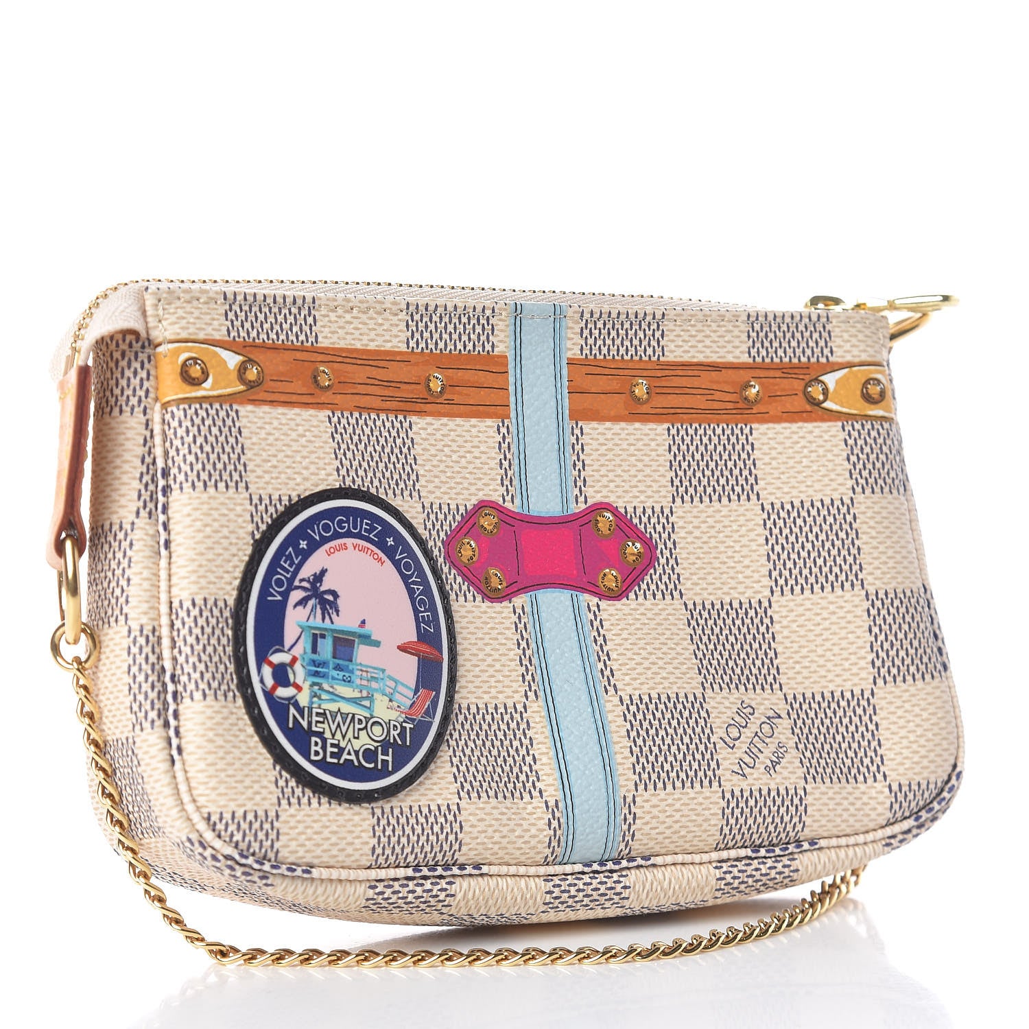 Louis Vuitton Damier Azur Summer Trunks Newport Beach Mini Pochette Accessories 3 of 8
