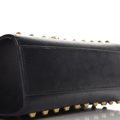Gucci Calfskin Studded Small Padlock Shoulder Bag Black 9 of 12