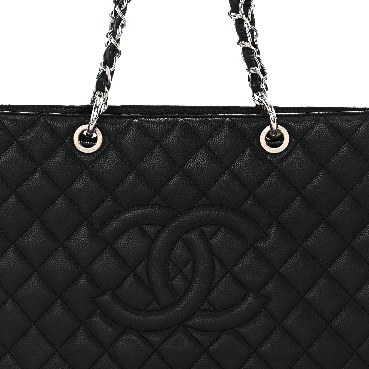 Caviar Quilted XL Grand Shopping Tote GST Black
