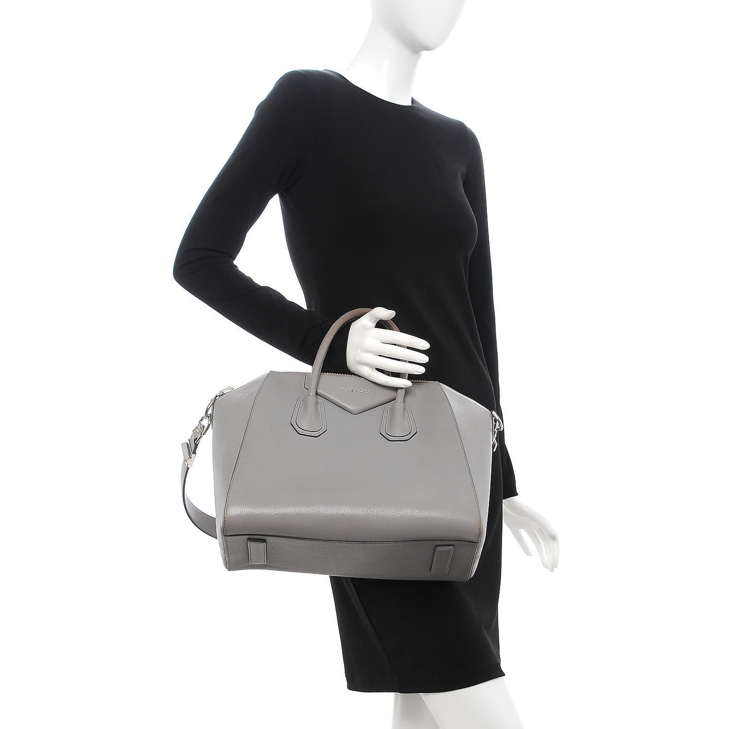 Givenchy Sugar Goatskin Medium Antigona Pearl Grey 3 of 19