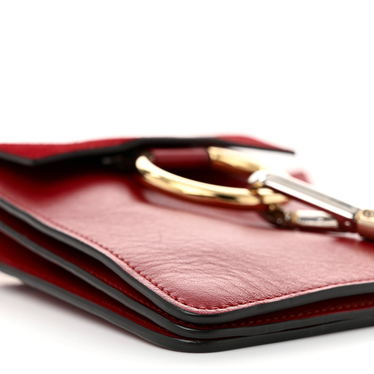 Suede Calfskin Mini Faye Bracelet Bag Plum Purple