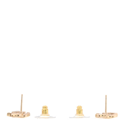 Chanel Crystal Mini Timeless CC Earrings Gold 3 of 5