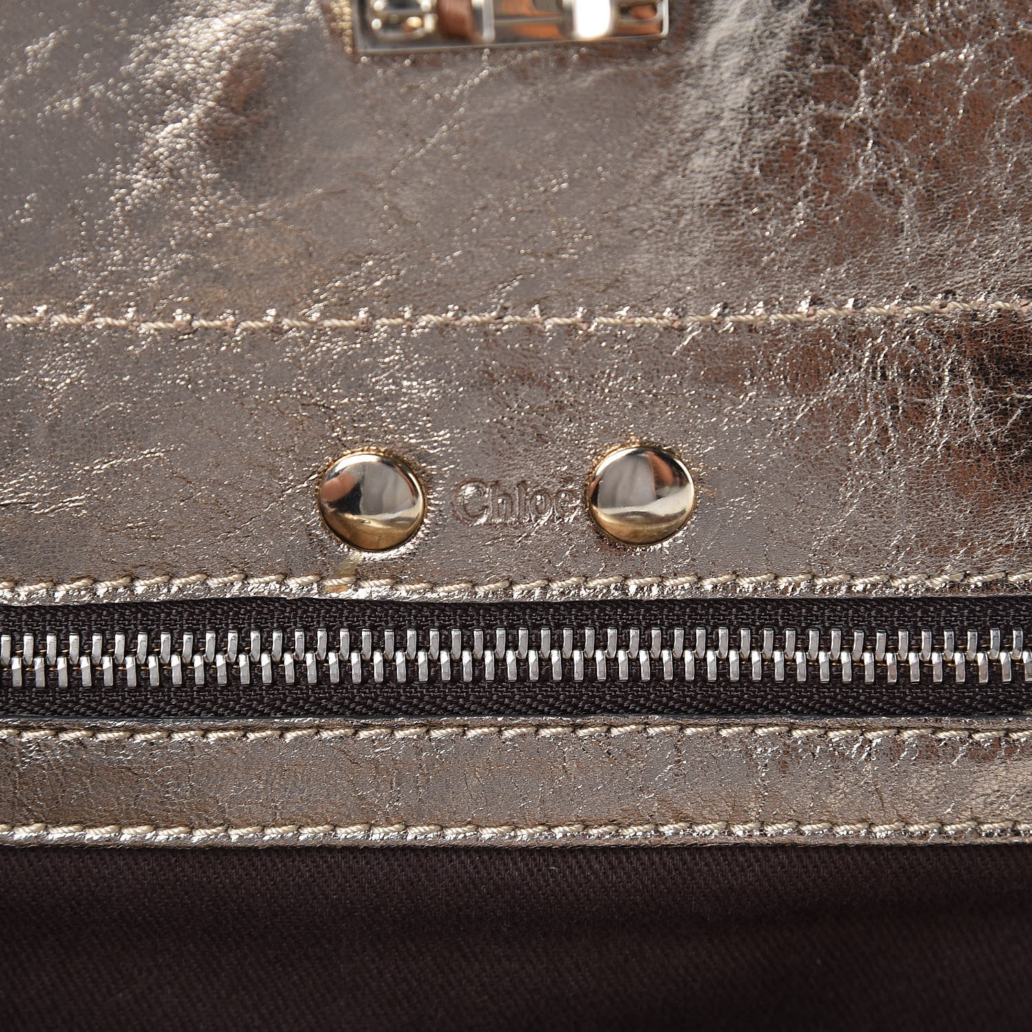 Chloe Metallic Calfskin Odessa Bag Gold 6 of 10