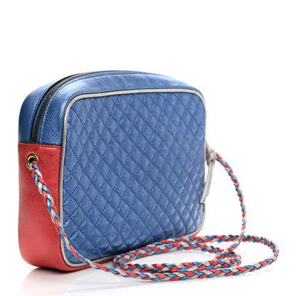 Gucci Laminated Nappa Trapuntata Small Zumi Shoulder Bag Rosso Marine Argento 3 of 10