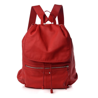 Balenciaga Calfskin Classic Hardware S Traveler Backpack Rouge Grenade 1 of 8