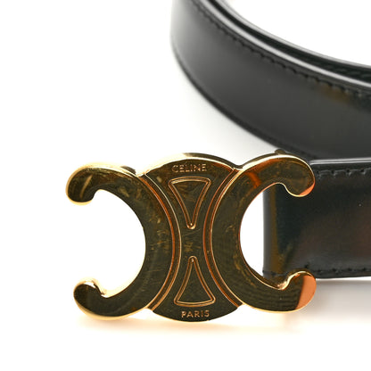 Celine Taurillon Calfskin Medium 25mm Triomphe Belt 80 32 Black 7 of 8