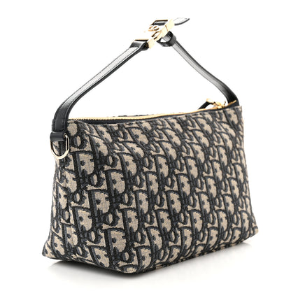 Christian Dior Oblique Medium Diortravel Nomad Pouch Blue 3 of 11