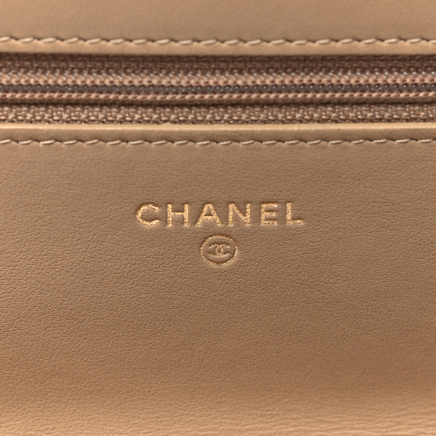 Chanel Caviar Quilted CC Filigree Wallet On Chain WOC Beige 6 of 13