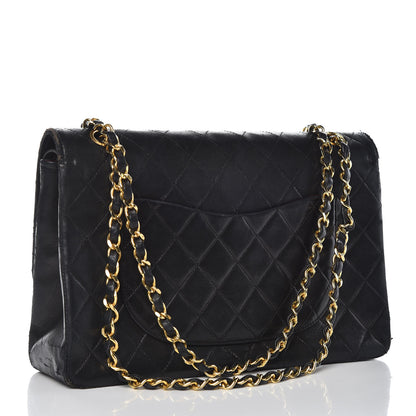 Chanel Lambskin Quilted Medium Double Flap Black 3 of 20