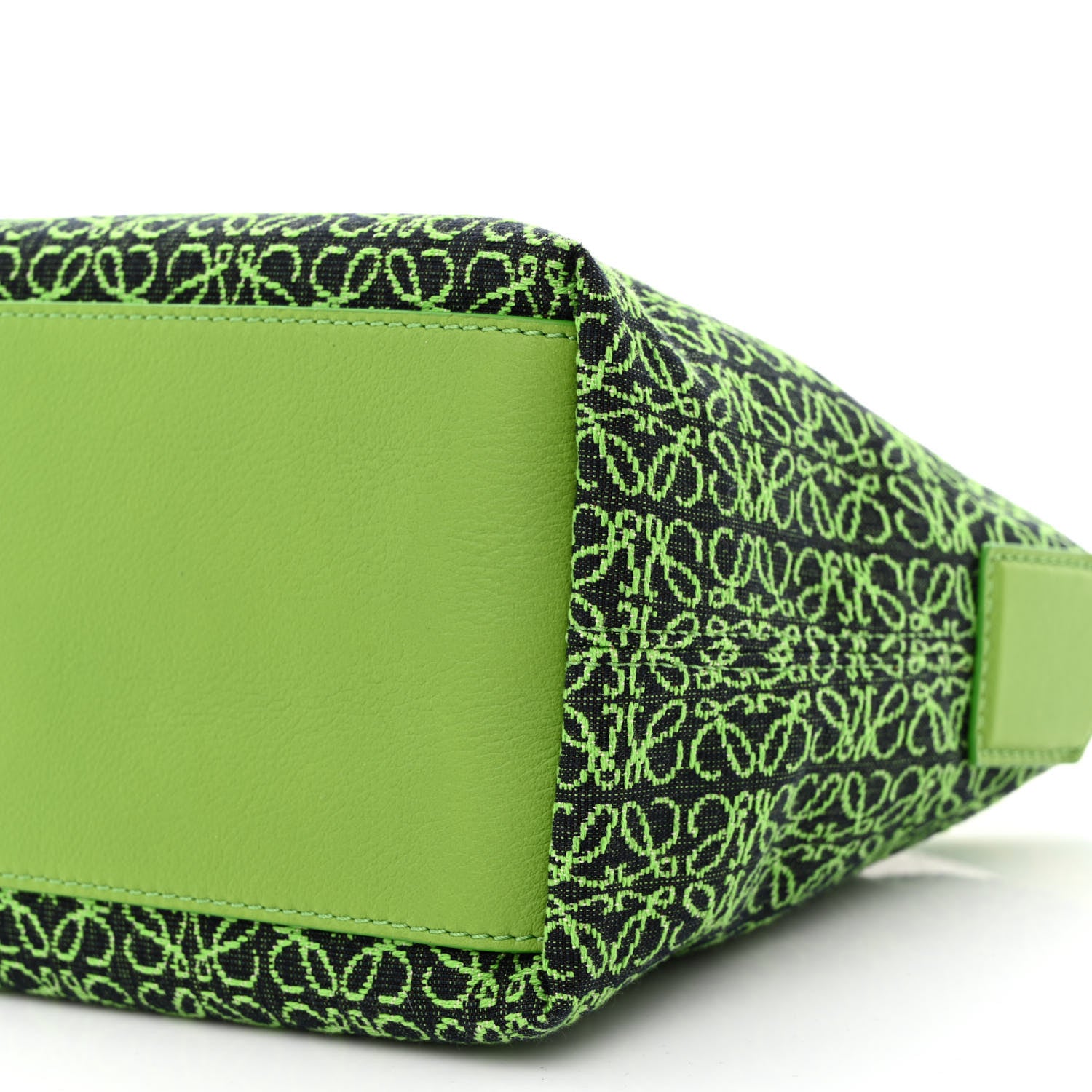 Loewe Jacquard Anagram Calfskin Small Cubi Bag Apple Green 10 of 11