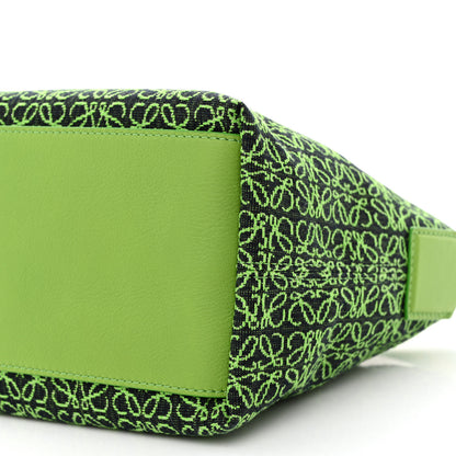Loewe Jacquard Anagram Calfskin Small Cubi Bag Apple Green 10 of 11