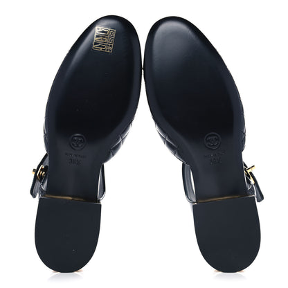 Chanel Patent Lambskin Quilted Cap Toe Ballerina Flats 36.5 Black 5 of 10