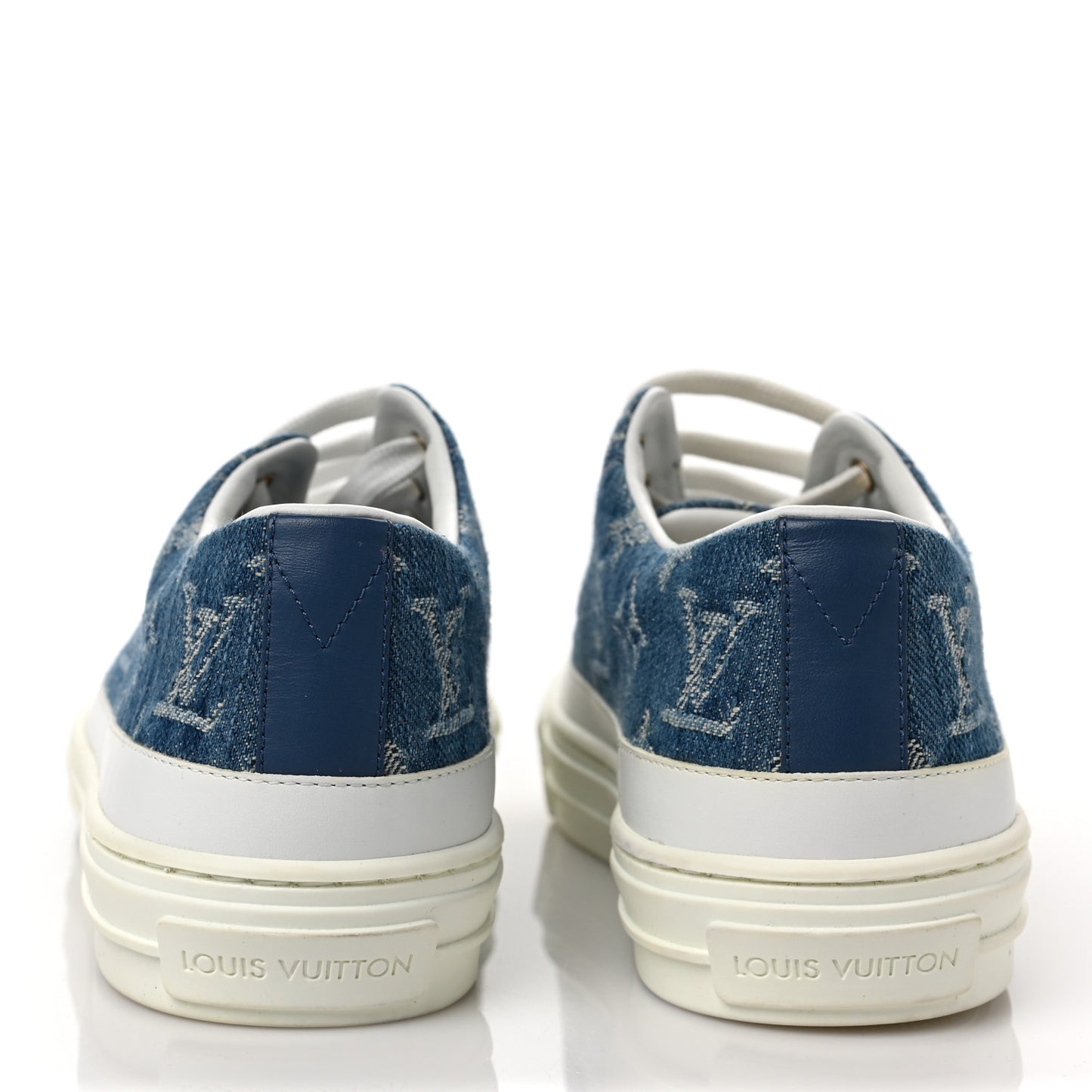 Denim Monogram Stellar Sneakers 37.5 Bleu Jeans Blue