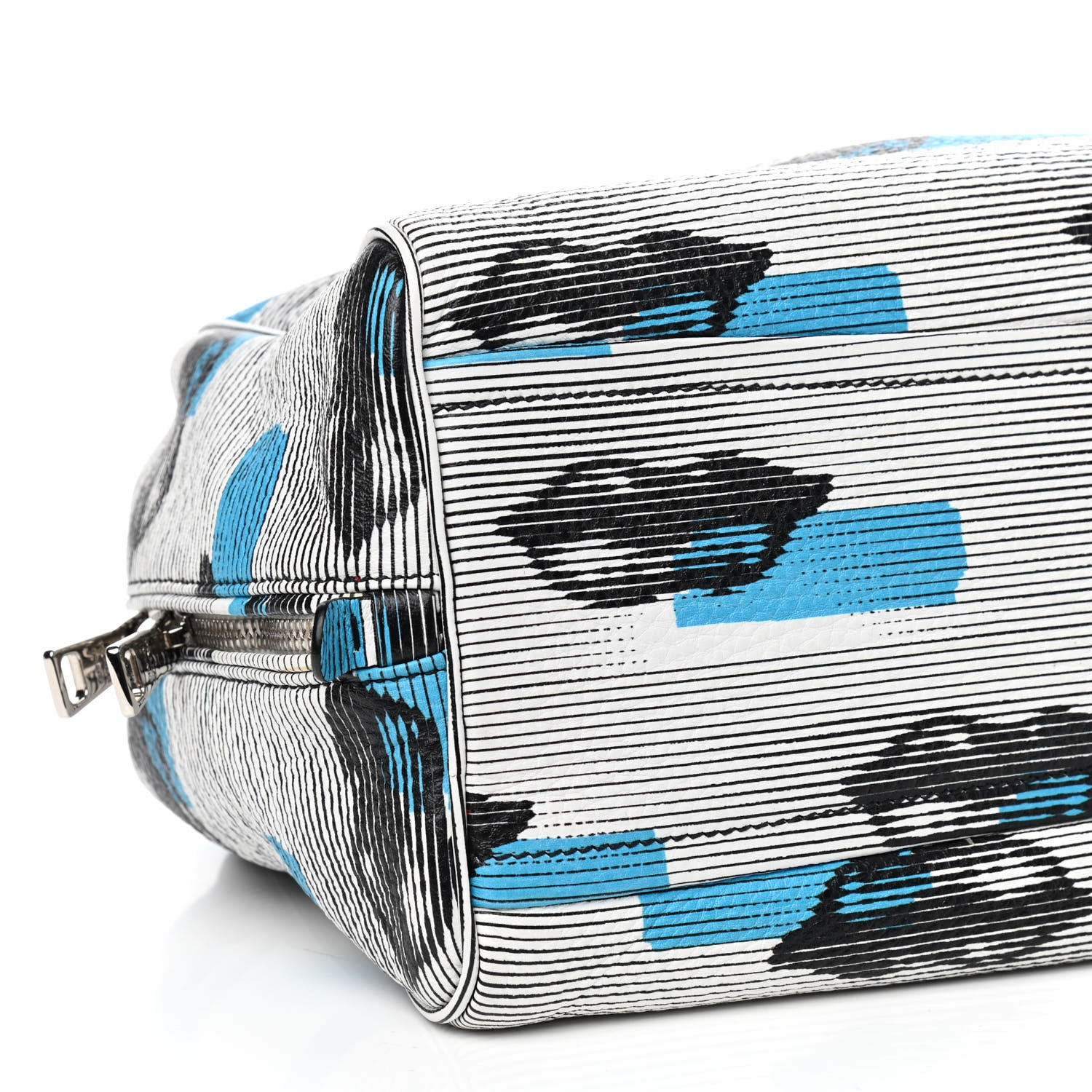 Prada Vitello Daino Lip Print Inside Bag White Azzurro 5 of 8