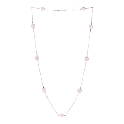 Tiffany Sterling Silver Pink Pearl 6-6.5mm Elsa Peretti Pearls By The Yard Necklace 2 of 7