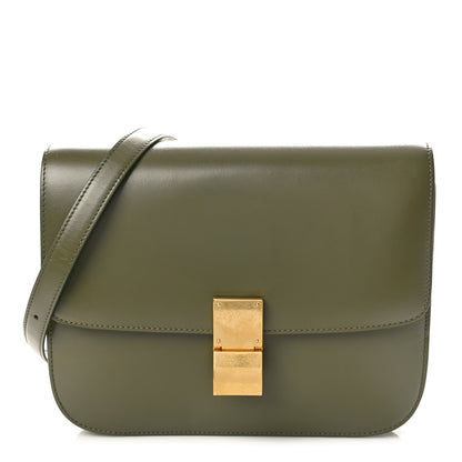 Celine Box Calfskin Classic Box Medium Flap Bag Army Green 1 of 9
