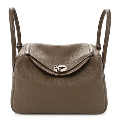 Hermes Taurillon Clemence Lindy 26 Etoupe 1 of 10