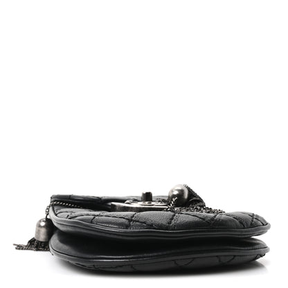 Chanel Calfskin Quilted Coco Sporran Small Tassel Flap Black 4 of 10