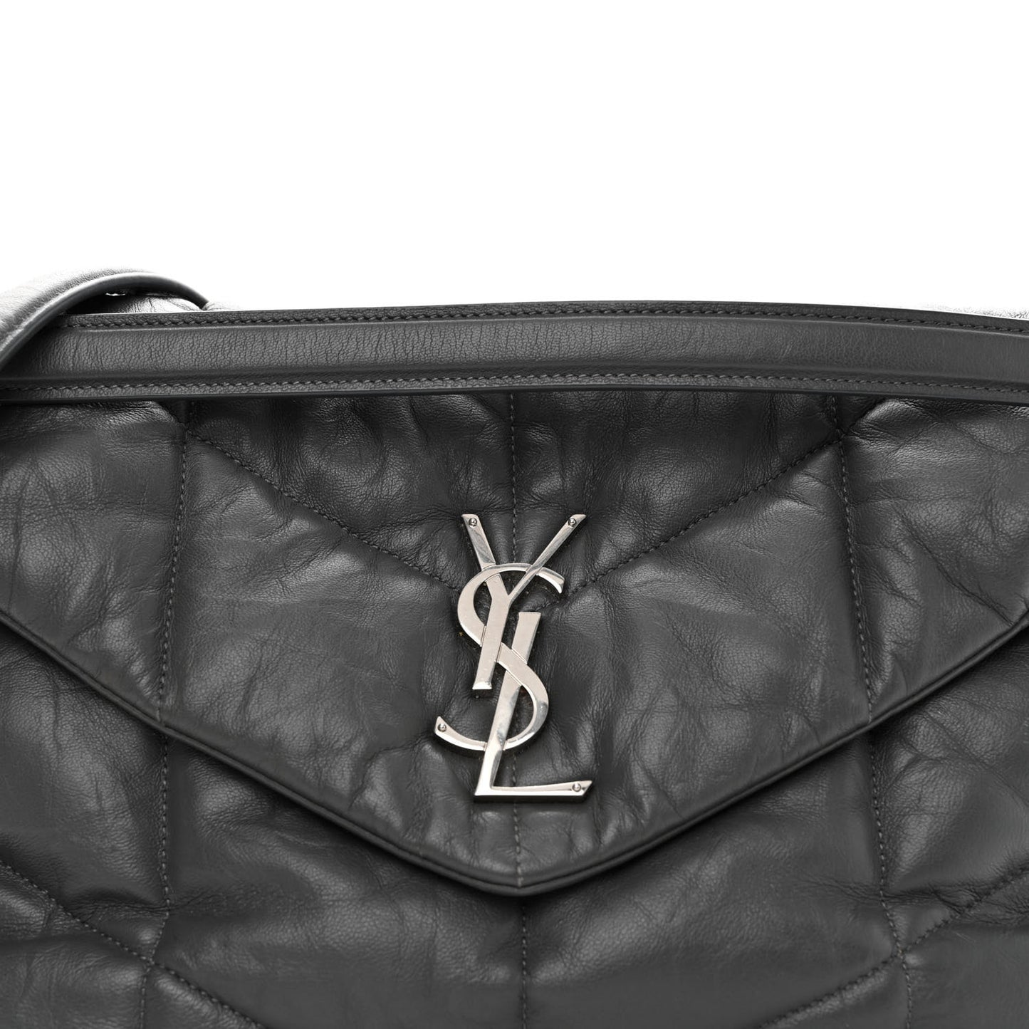 Calfskin Quilted Medium Loulou Puffer Monogram Chain Satchel Storm