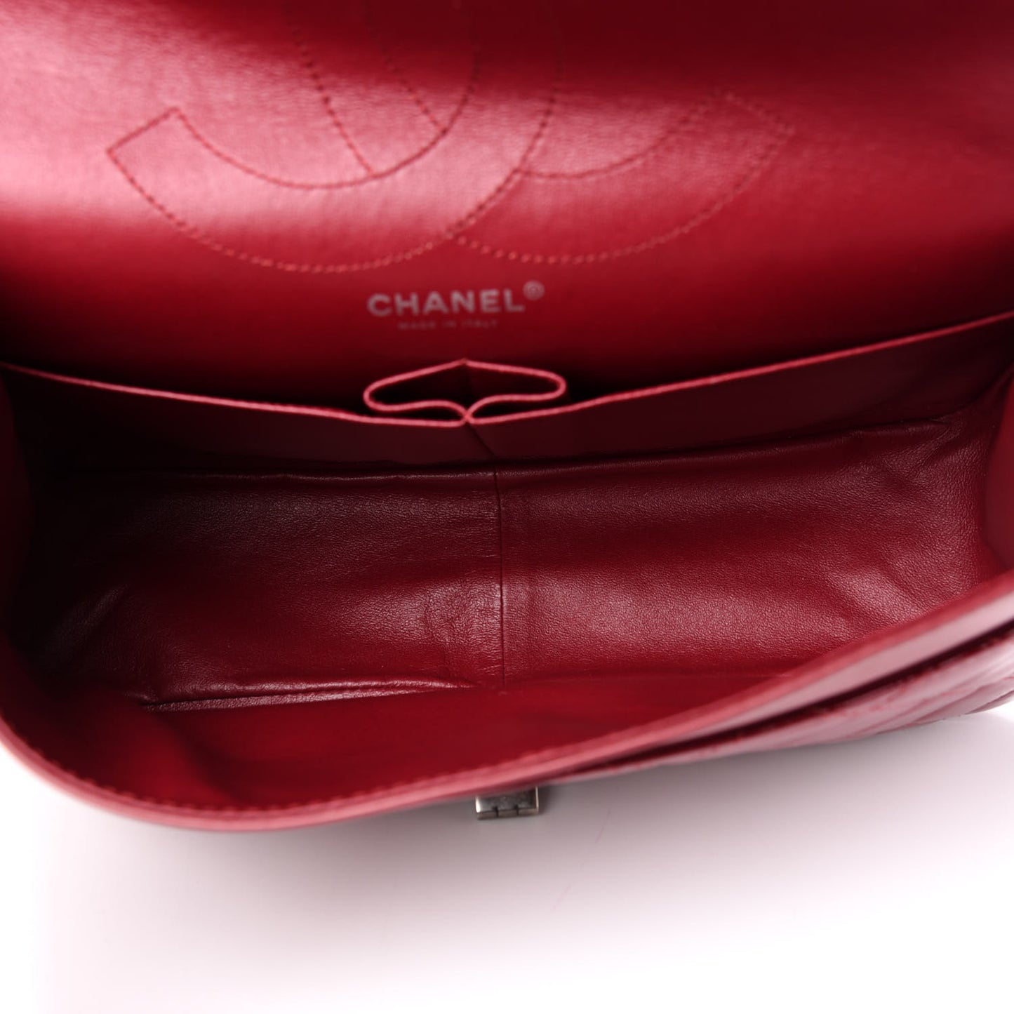 Distressed Patent 2.55 Reissue 227 Flap Raspberry Red