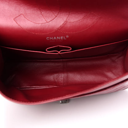 Chanel Distressed Patent 2.55 Reissue 227 Flap Raspberry Red 5 of 11