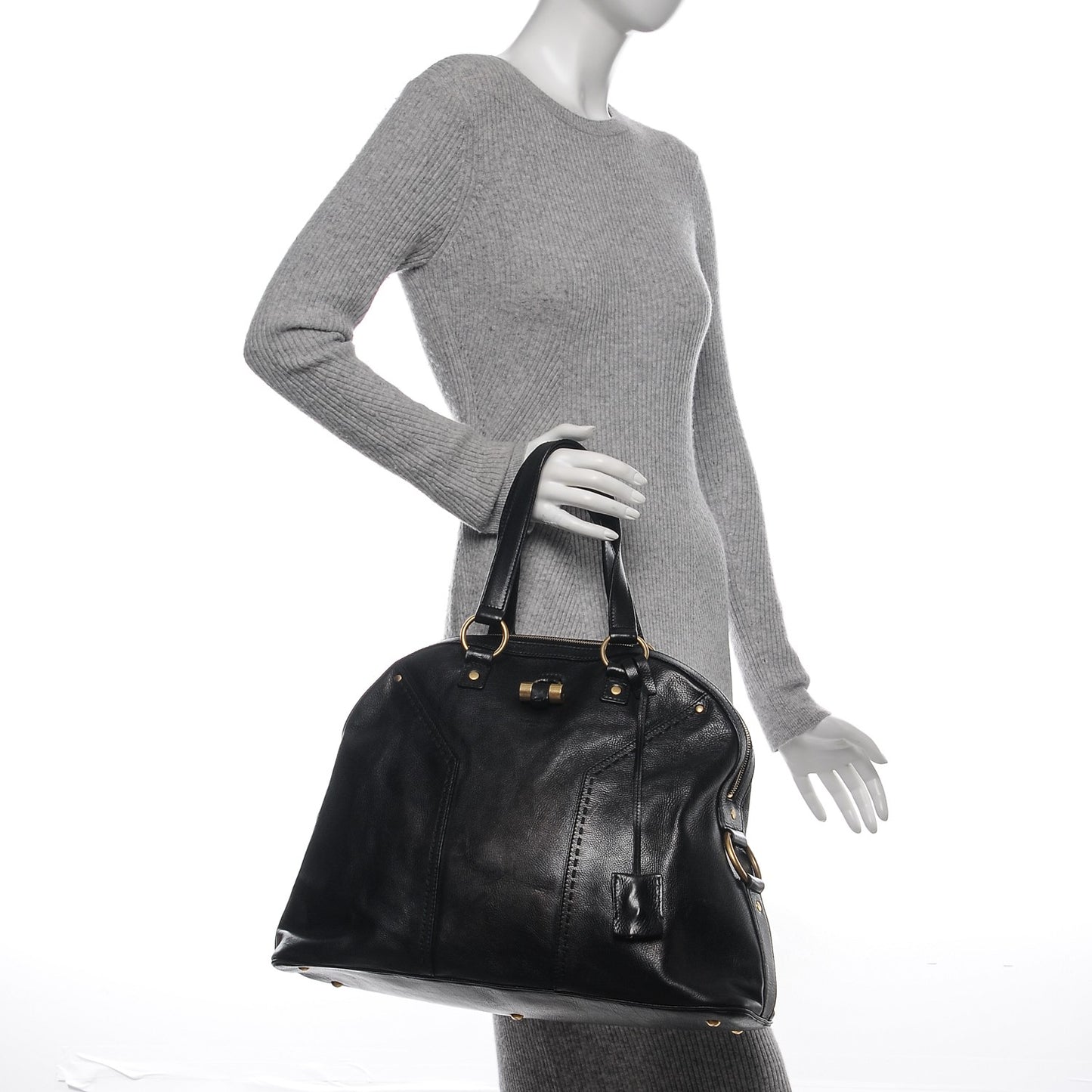 Calfskin Oversized Muse Black